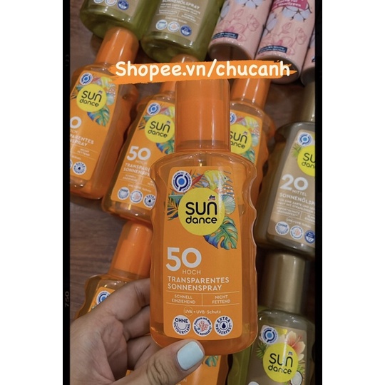 🌼 Xịt chống nắng Sundance SPF50 dạng phun sương nước 🇩🇪 200ml