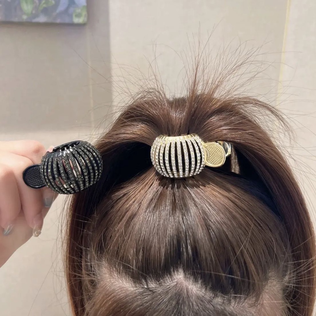 Kẹp Tóc Kim Loại Đính Đá Lấp Lánh Thời Trang Cho Nữ