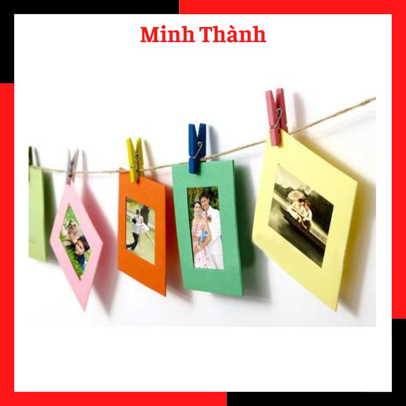 Bộ 10 khung ảnh treo tường Hàn Quốc (kèm kẹp và dây)