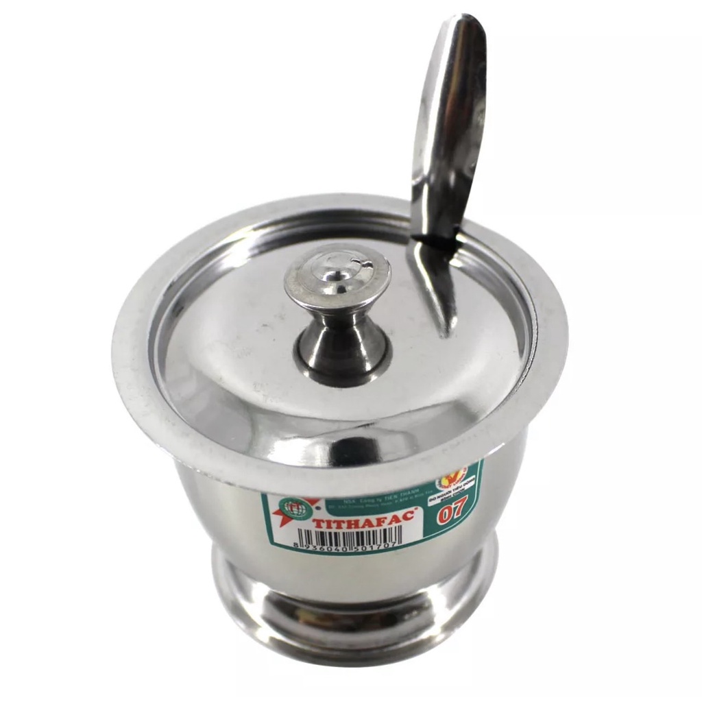 Hủ đựng gia vị inox Tithafac - hủ đựng ớt sa tế tiện lợi cho quán ăn