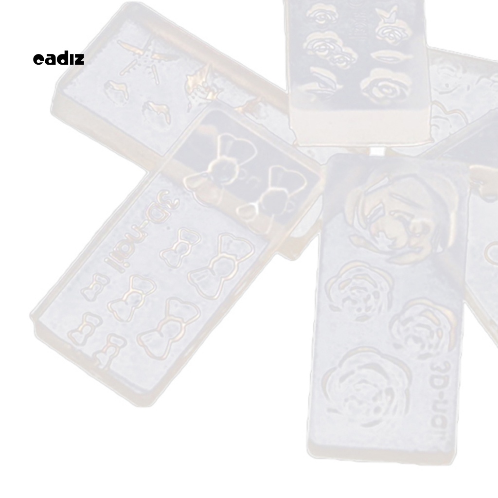 Set 6 Khuôn Điêu Khắc Trang Trí Móng Nghệ Thuật Thời Trang Có Thể Tái Sử Dụng