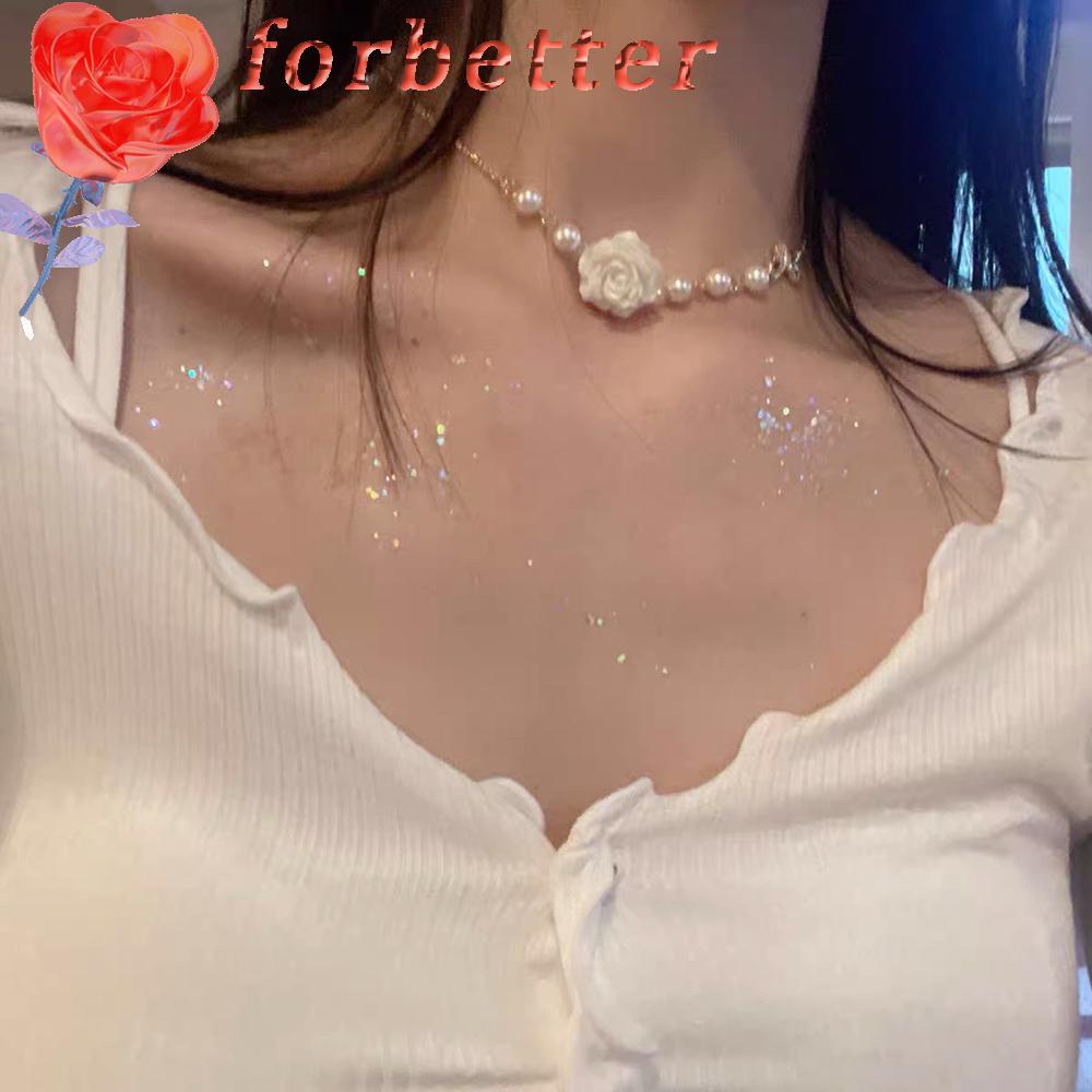 vòng cổ Kim Loại Mặt Hình Bươm Bướm Đính Ngọc Trai Giả Thời Trang Cho Nữ