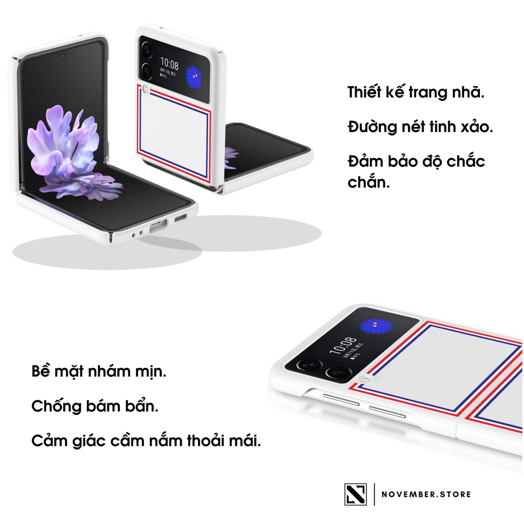 Ốp lưng cho điện thoại Samsung Galaxy Z Flip 4 /  Z Flip 3 / Z Flip4 / Z Flip3 thời trang cao cấp