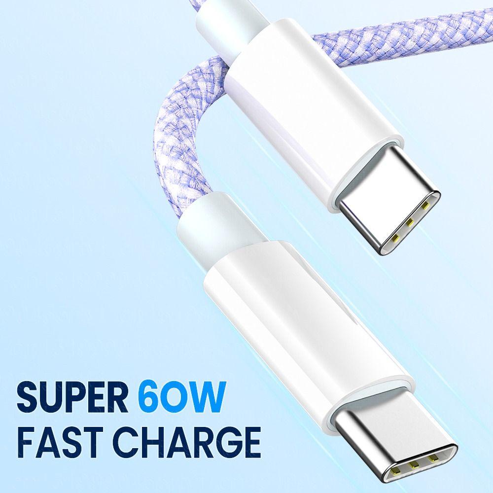 Dây Cáp Sạc / Truyền Dữ Liệu Đầu USB Type C Sang USB C Cho Điện Thoại Di Động