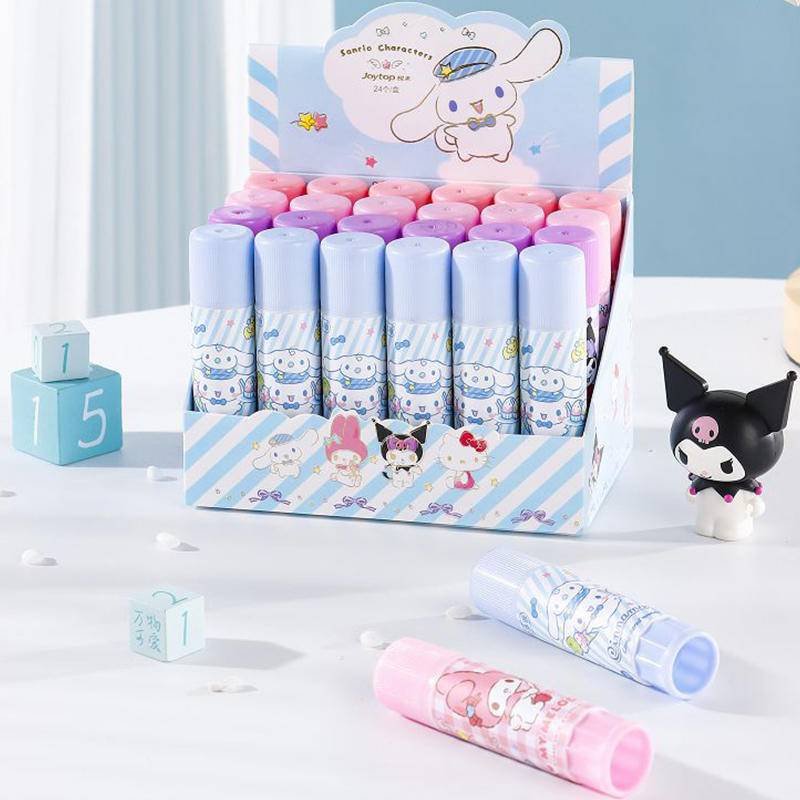 Set 4 Keo Cứng Trơn Siêu Dính Cho Bé Sanrio Mymelody Kuromi Cinnamoroll