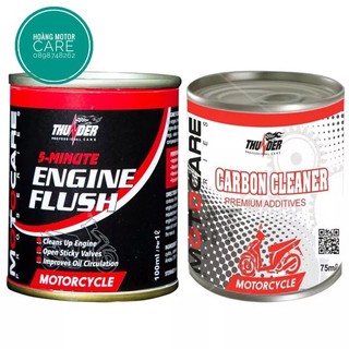 Combo súc rửa động cơ Thunder, phụ gia súc xăng, nhiên liệu, kim phun FI, sạch buồng đốt Thunder