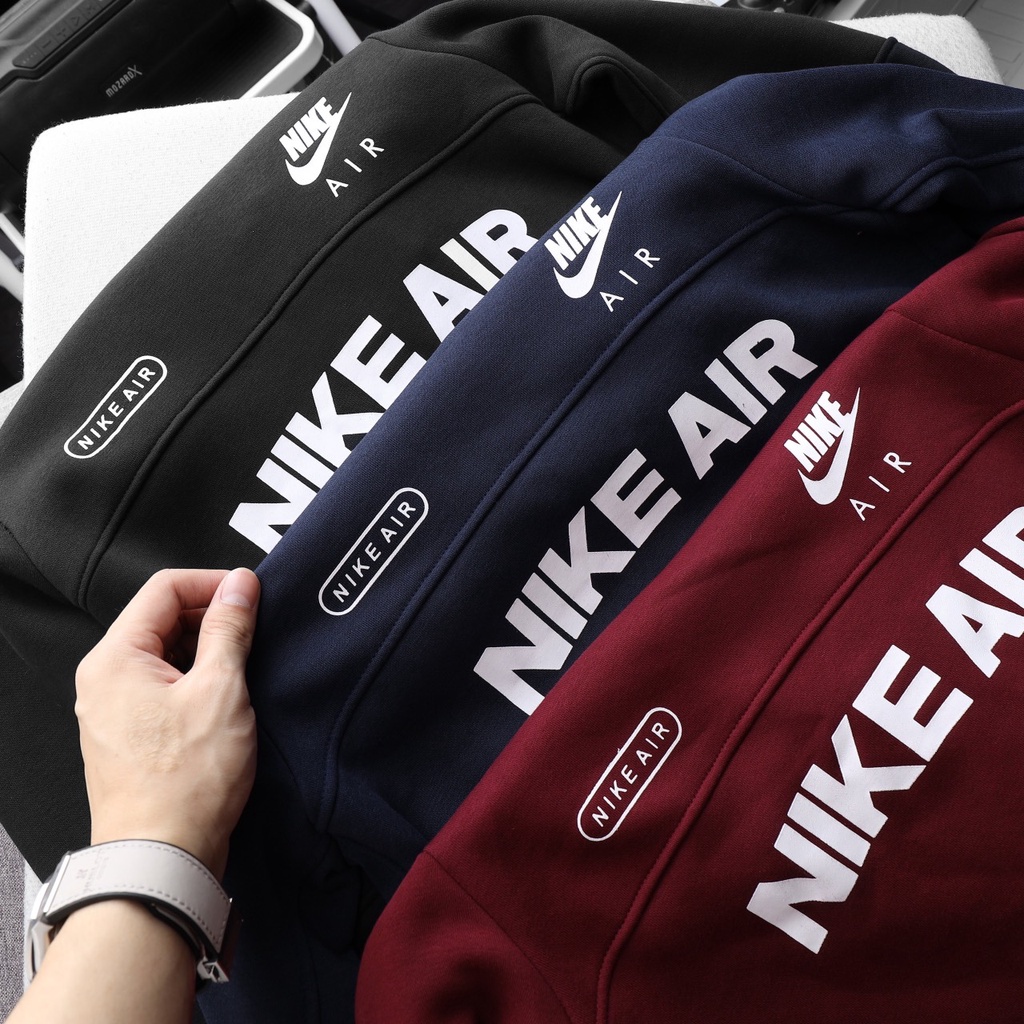 Quần áo Nike Air Tracksuits chất liệu nỉ cotton dày dặn không bai nhão, không xù, logo in lụa siêu bền B54 BLACANIGA