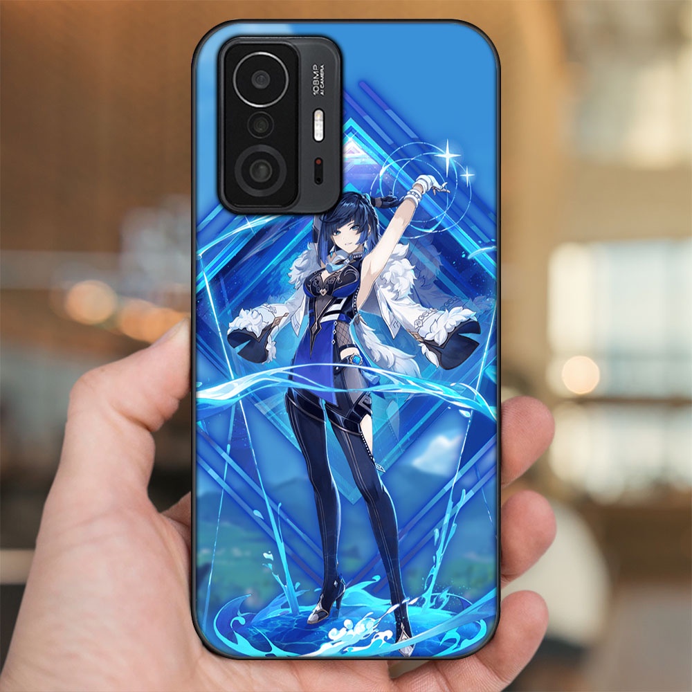 Ốp lưng Xiaomi 11T Pro 5G viền đen in hình Yelan Genshin Impact