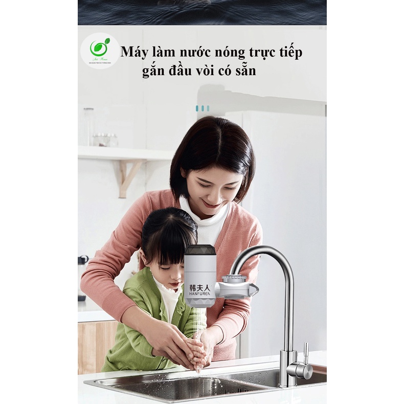 Máy làm nước nóng lạnh trực tiếp gắn đầu vòi nước, vòi rửa bát nhà bếp phòng tắm Có thể gắn thêm vòi hoa sen tiện dụng.