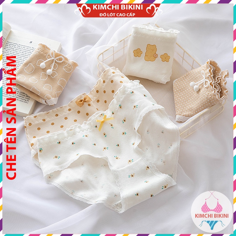 nội y cotton Cao Cấp Vải Mềm Thoáng Khí Thấm Hút Mồ Hôi KIMCHIBIKINI quần lót cho nữ dễ thương QL042