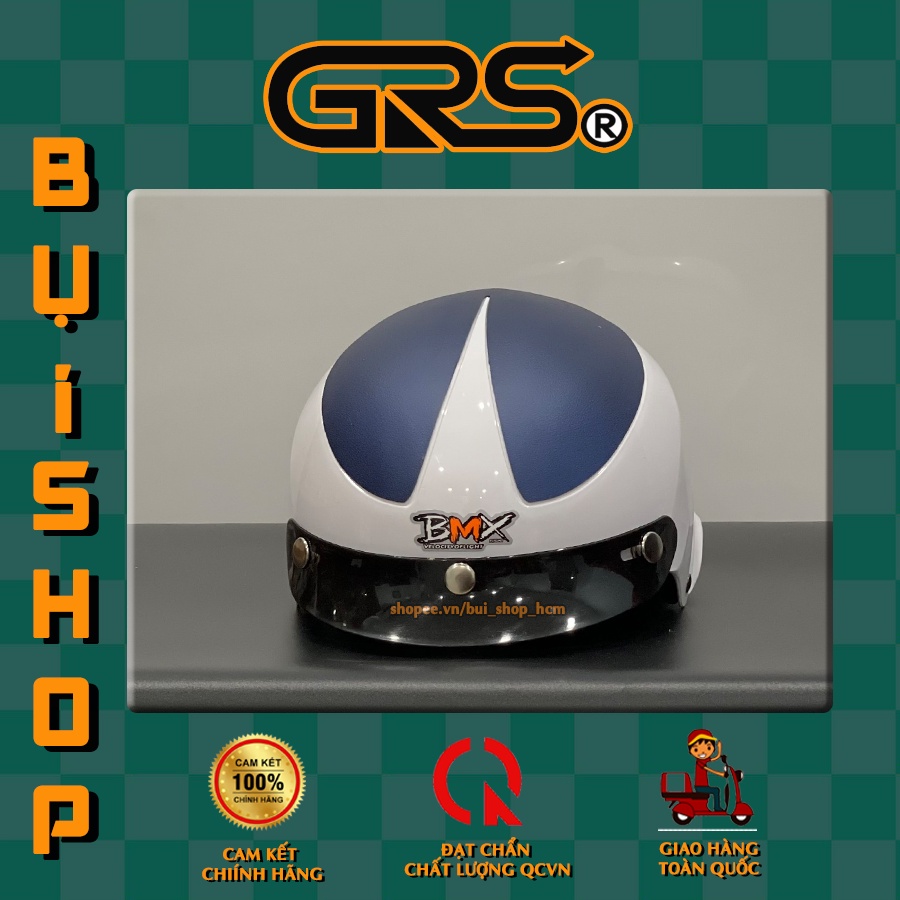 THANH LÝ Mũ bảo hiểm nửa đầu GRS 101 E - Nón sơn tĩnh điện acer siêu bền màu 1/2 sử dụng 100% công nghệ Đài Loan