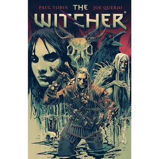 Poster game the witcher phong cách retro