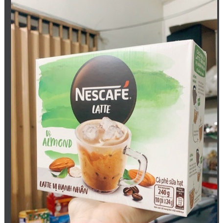 Combo 10 gói Nescafe Latte vị hạnh nhân 240gr
