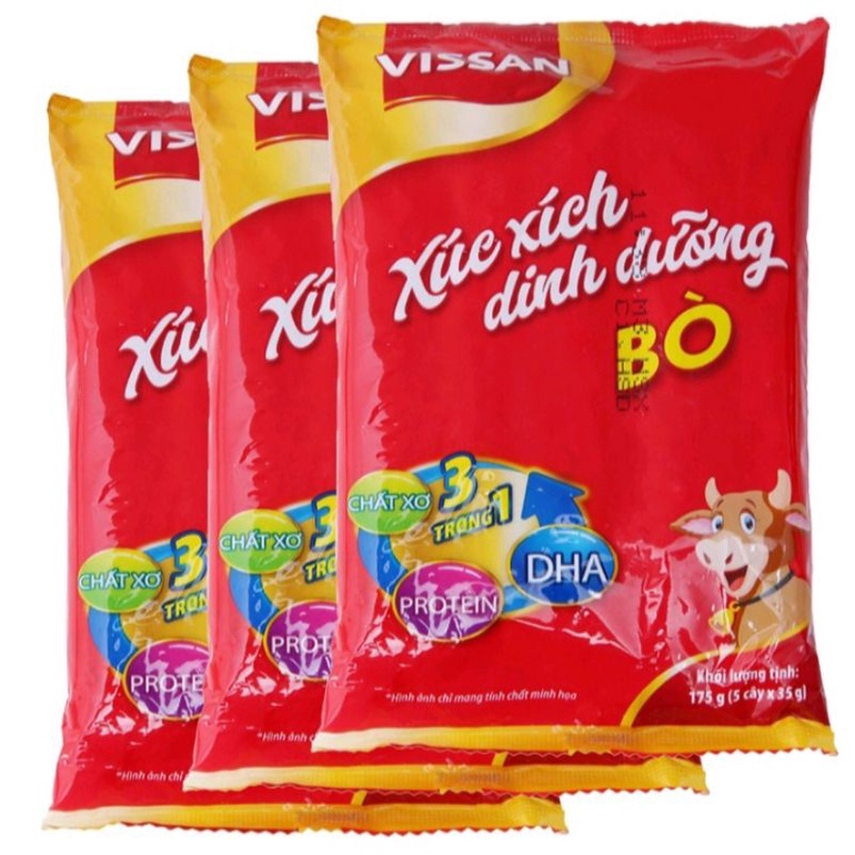 1 gói Xúc Xích Dinh Dưỡng Bò Vissan 175g  - 529