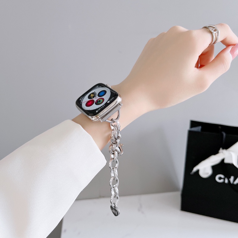 Dây Đeo Đồng Hồ Bằng Kim Loại Mỏng 8 7 41mm 45mm Cho iWatch 6 SE 5 4 3 40mm 44mm 38mm 42mm ultra 49
