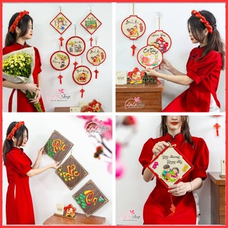 [HỎA TỐC] Bảng gỗ decor handmade treo trang trí tết - Dây treo trang trí tết mang đến may mắn và tài lộc cho gia chủ
