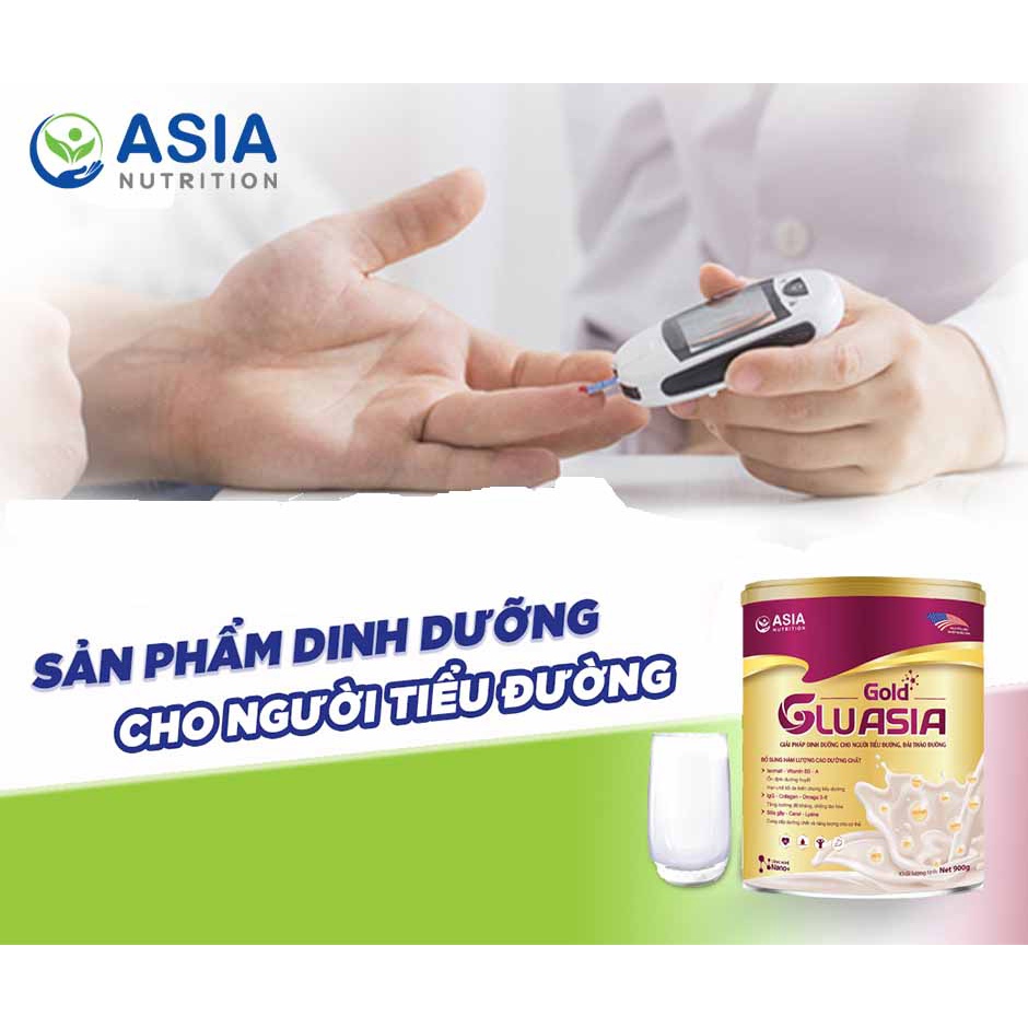 [Mã BMTTC60K giảm đến 60K đơn 50K] Sữa tiểu đường Glu Asia Gold 900g Asia Nutrition