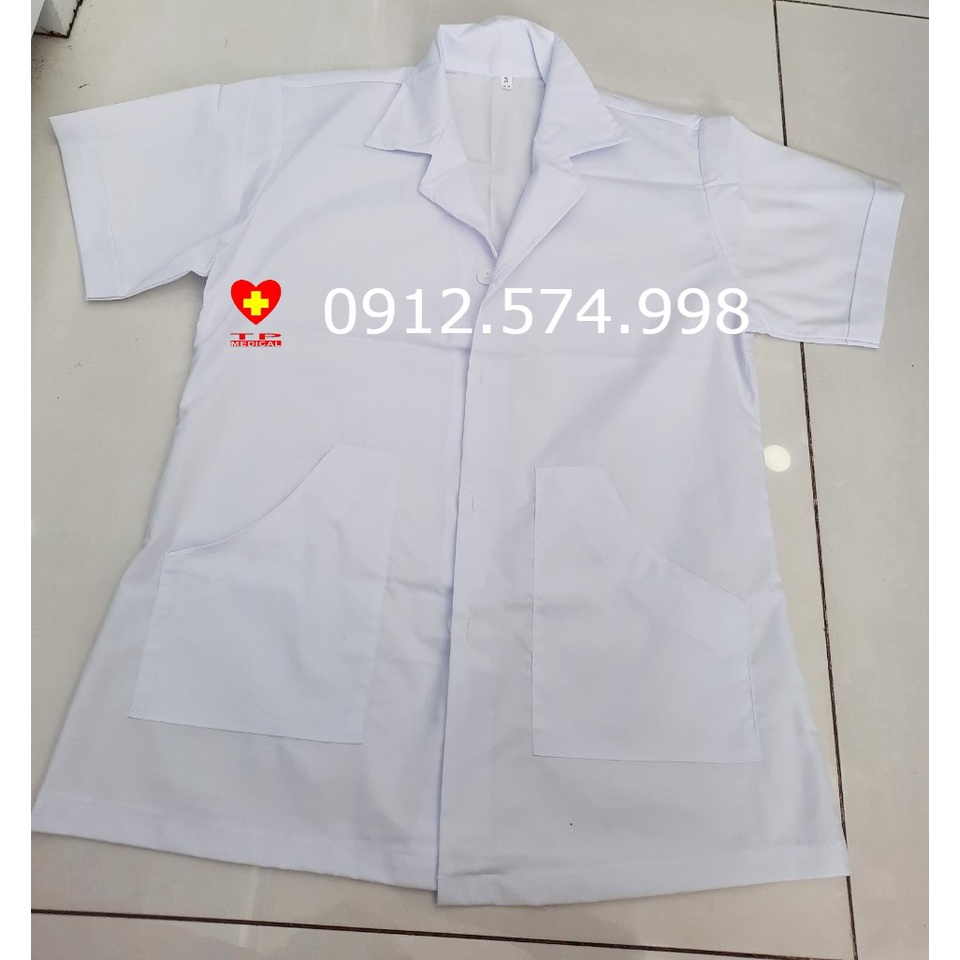 Áo blouse dược sĩ vải kate