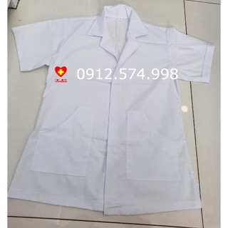 Áo blouse dược sĩ vải kate