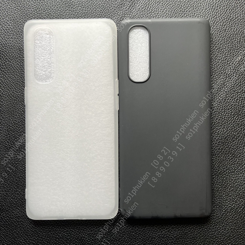 Ốp lưng Oppo Reno 3 Pro dẻo đen TPU và dẻo trong đục chống ố viền gồ bảo vệ cam