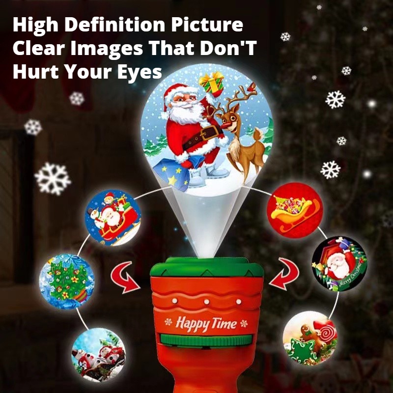 Máy Ảnh Đồ Chơi Có Đèn Chiếu Hình Ông Già Noel Cho Bé