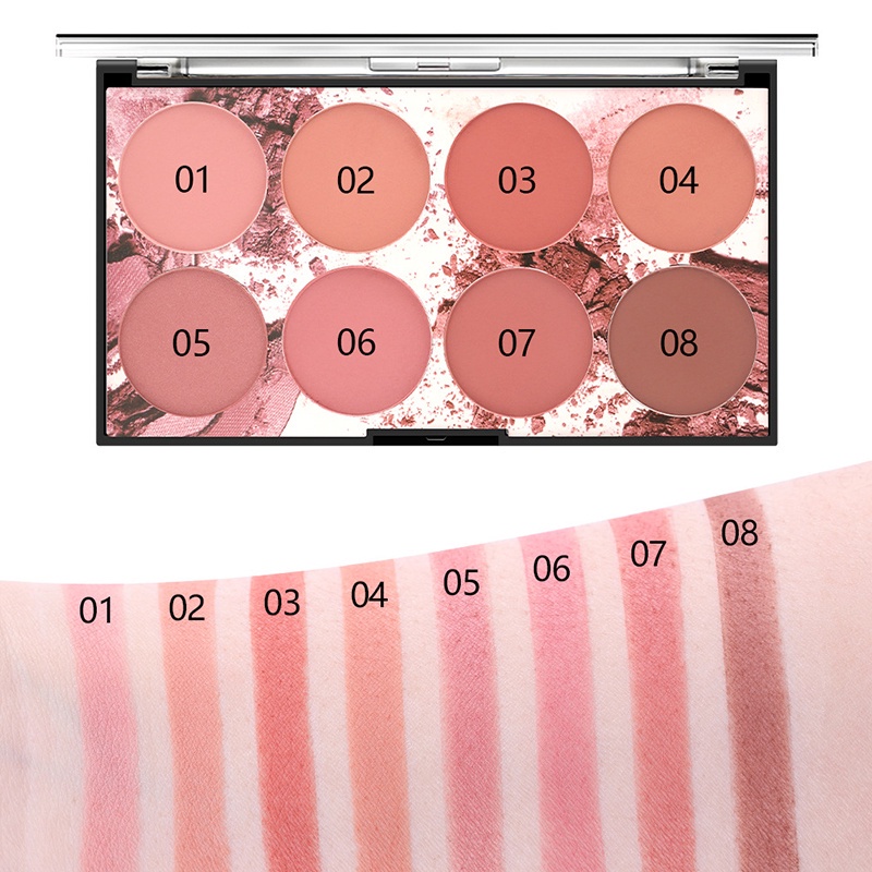Bảng Phấn Má Hồng 8 Màu Sắc Tạo Khối Ba Chiều Trang Điểm Tự Nhiên Lâu Trôi Dành Cho Nữ HYOY JP5