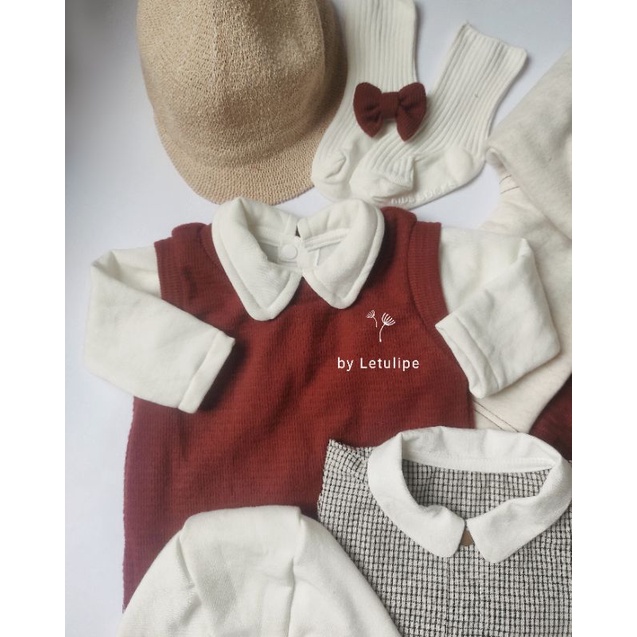 Set cotton nỉ đỏ trắng cho bé trai, bé gái diện Noel siêu xinh