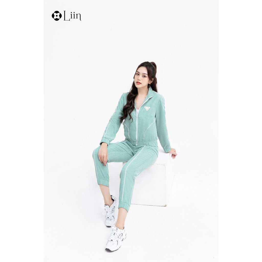 Set thể thao chất liệu nhung tăm màu xanh mint Liin Clothing ST0026