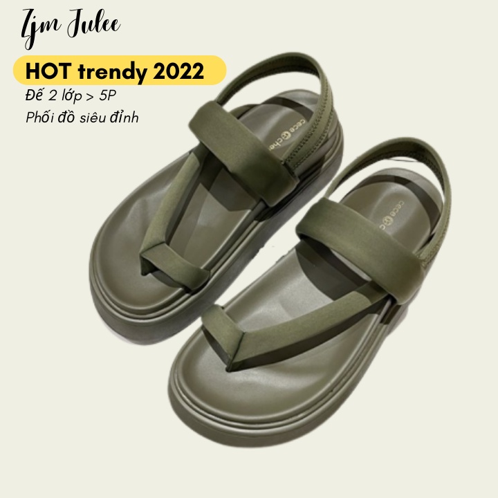 Giày sandal nữ độn đế MIN Nơ 2022 đế 4cm cao cấp xinh mọi outfit