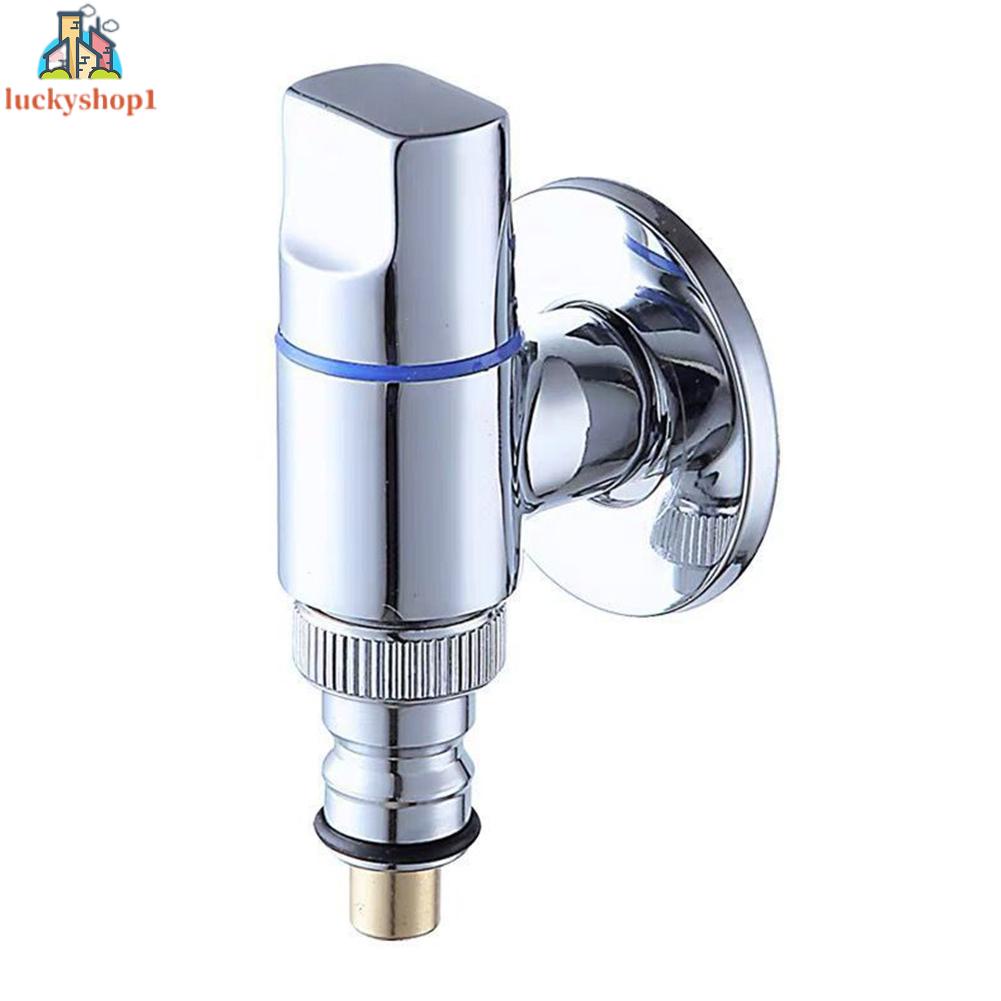 Super Short Wall Mount Mini Full Đồng Body Delta Valve Trang chủ Máy giặt Tap 4 phút Tự động Waterstop [4 phút Mẹo] Mạ đồng Waterstop Short T Máy giặt Tap
