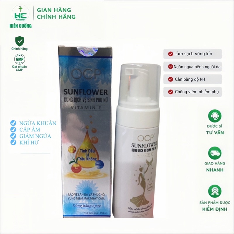 Dung Dịch Vệ Sinh Sunflower Nano Bọt 150ml