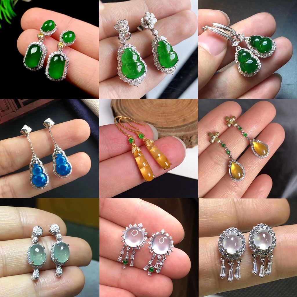 ❤Bông Tai Mạ Bạc S925 Đính Đá Pha Lê Phong Cách Âu Mỹ Cổ Điển Thời Trang Cho Nữ