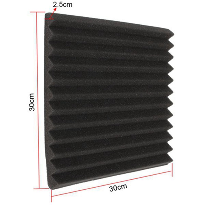 Set 12 Tấm Xốp Cách Âm 2.5X30X30cm Hình Kim Tự Tháp Chuyên Dụng Cho Phòng Thu Âm