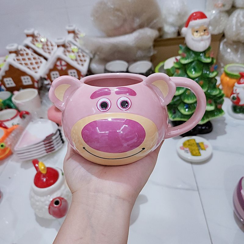 Cốc sứ gấu hồng