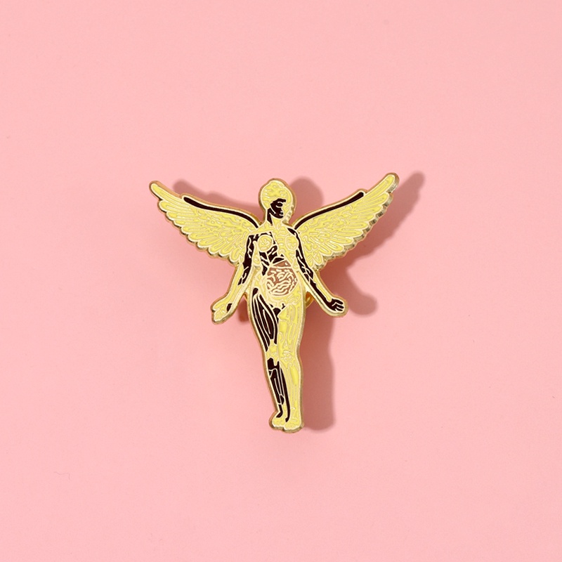Ghim Cài Áo Hình Tượng Nữ Thần Tự Do Tráng Men Đơn Giản Sáng Tạo Thời Trang Retro