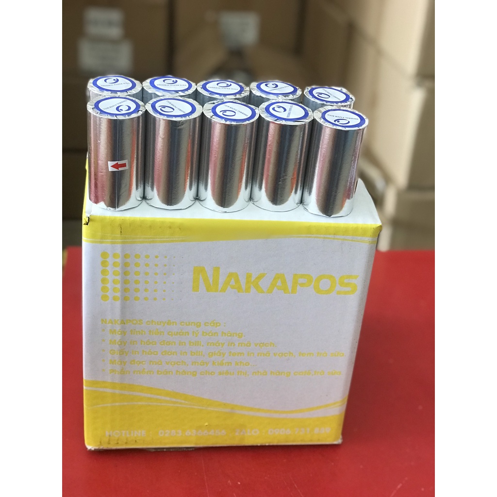 GIẤY IN BILL K57x45 K58x45 Giấy in nhiệt 58m K57mm phi 45