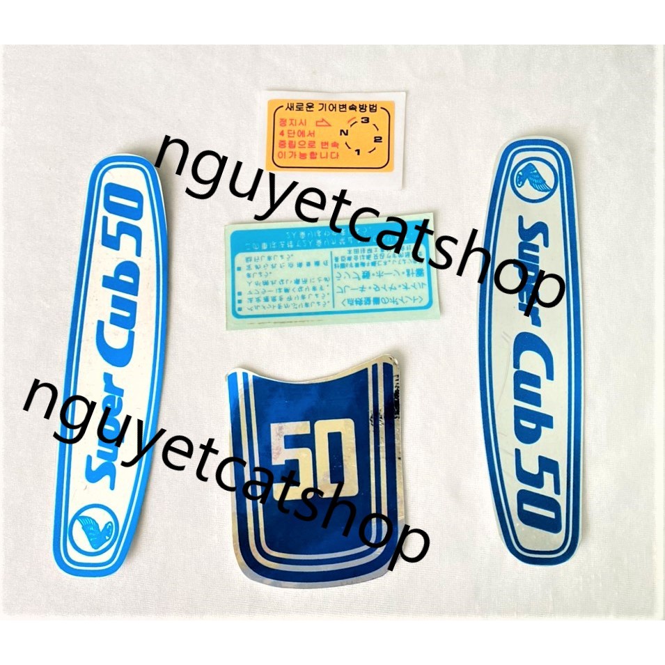 Tem xe cub 78/50 xanh