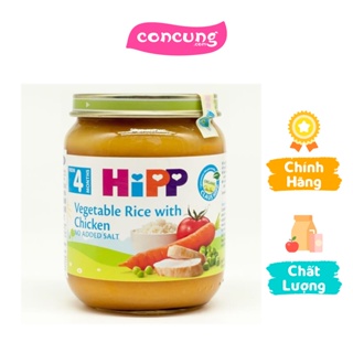 Dinh dưỡng đóng lọ HiPP Organic Thịt gà, cơm nhuyễn, rau tổng hợp 125g