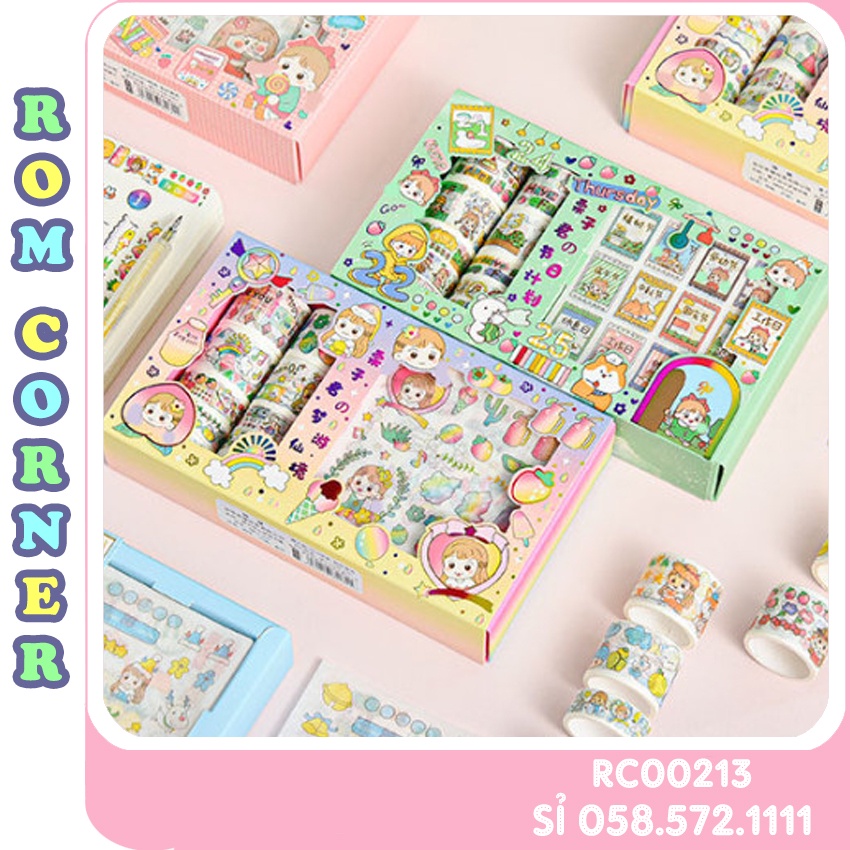 Hộp Washi + Sticker Phong Cánh Cute RC00213