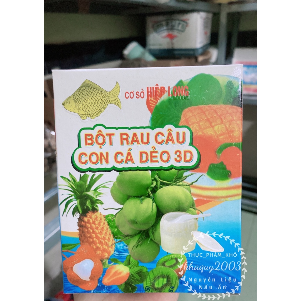 Bột rau câu con cá dẻo 3D Hiệp Long 12gr