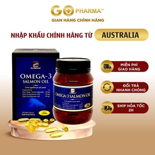 Viên Dầu Cá hồi Dr Natural Omega 3 Salmon Oil 1000mg giúp bổ não, bổ mắt và giảm mỡ máu - Go Pharma