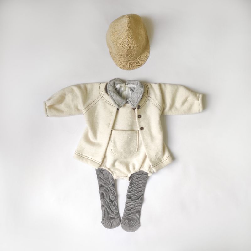 Set cotton nỉ đỏ trắng cho bé trai, bé gái diện Noel siêu xinh