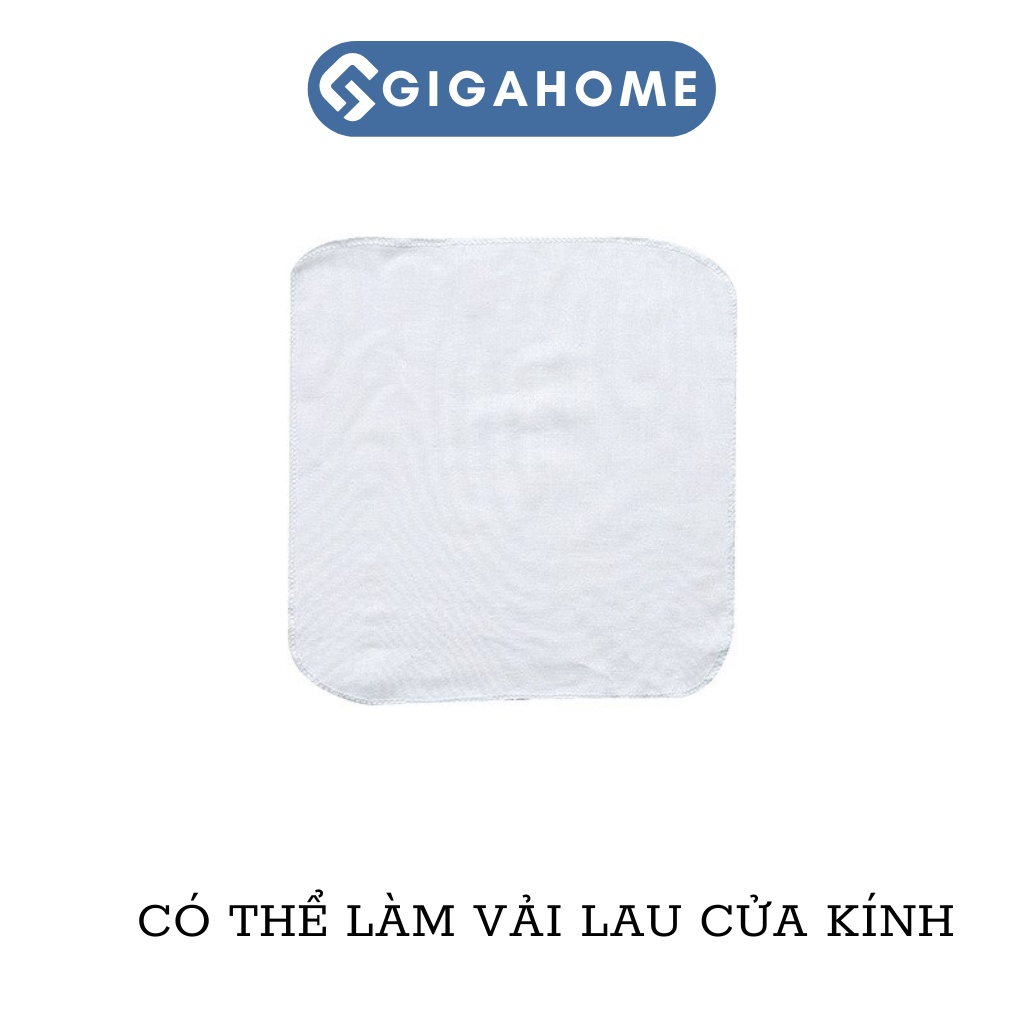 Khăn Vải Cotton Hấp Bánh Bao, Màn Thầu 32cm GIGAHOME Lau Chùi Kính Tiện Dụng 11090