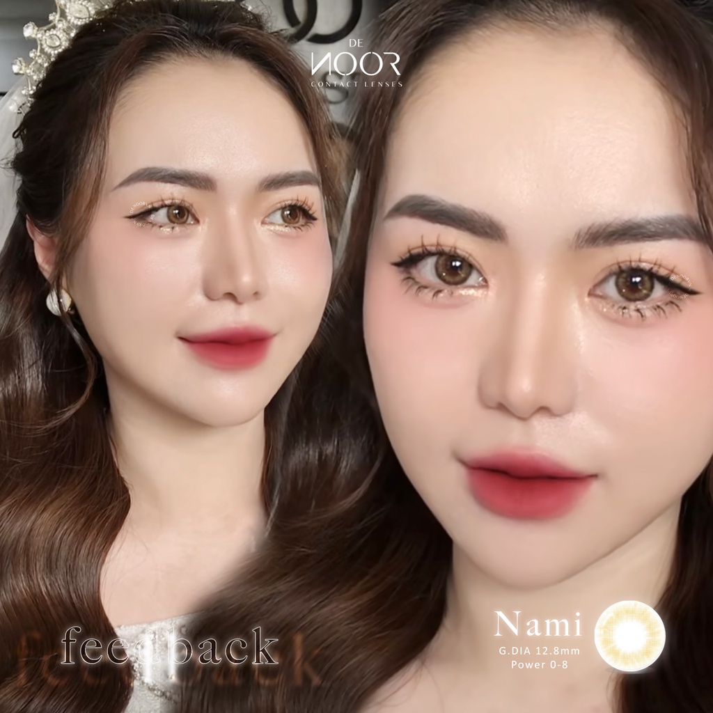 Nami - Lens Nâu Mật Ong Tự Nhiên - Đường Kính 12.8mm - Bảo Hành 2 Tuần - Chính Hãng Hàn Quốc - DeNOOR