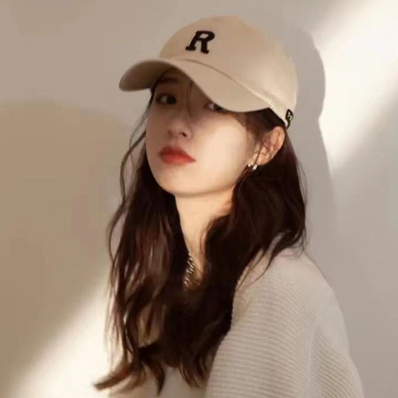 Mũ Lưỡi Trai Cotton Màu Xanh Lá Thêu Chữ R 3D Phong Cách Hiphop