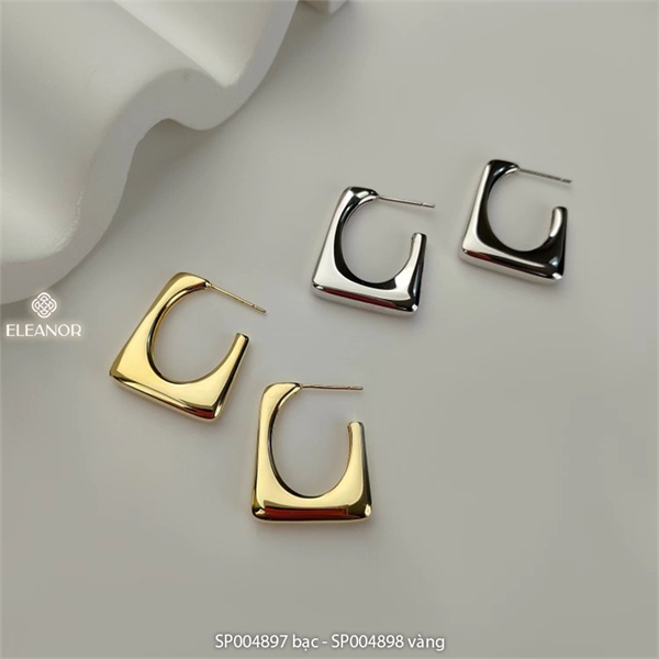 Bông tai nữ chuôi bạc 925 Eleanor Accessories thiết kế hình học độc đáo phụ kiện trang sức 4897