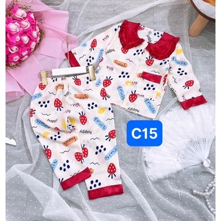 bộ pizama lụa mango sz 9-21kg