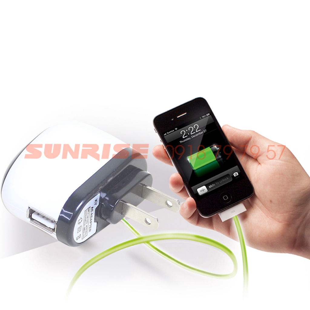 Củ sạc điện thoại SUMO nhỏ gọn, tiện dụng, cốc sạc cổng 01 cổng USB