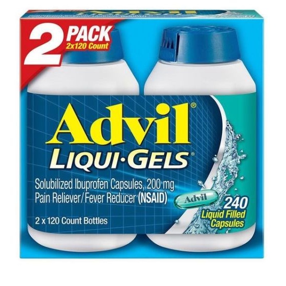 Viên Uống Advil Liquid Gels 200mg (120v) Mỹ 10/2024