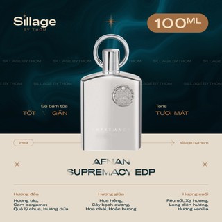 Nước hoa afnan supremacy sliver edp pour homme 100ml
